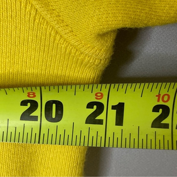 Vintage Champion Embroidered Pullover Sweatshirt-Yellow-Unisex S-Vtg-80s-90s-Y2K - Picture 5 of 10